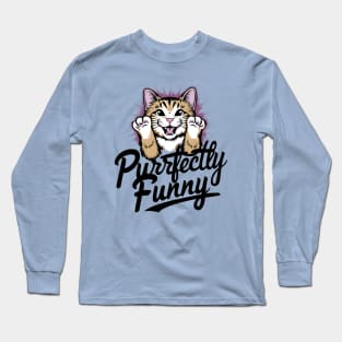 Purrfectly Funny Long Sleeve T-Shirt